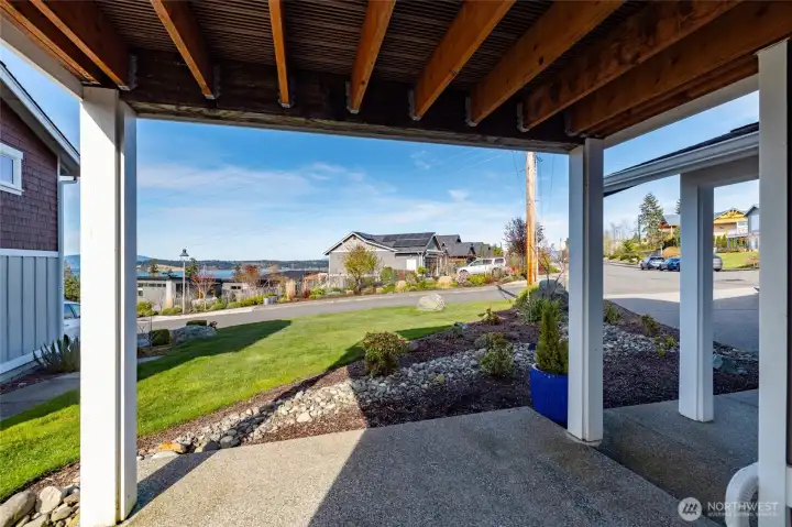 View from lower level patio.