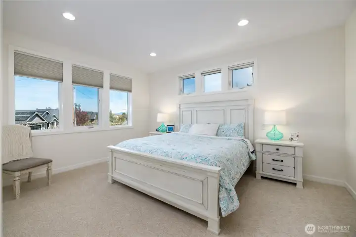 Spacious primary bedroom located on main level.