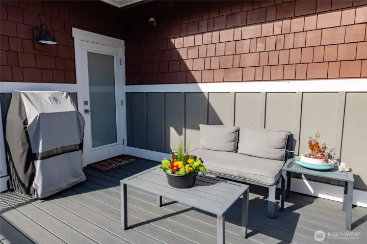 Enjoy morning and afternoon sun, perfect for relaxing.