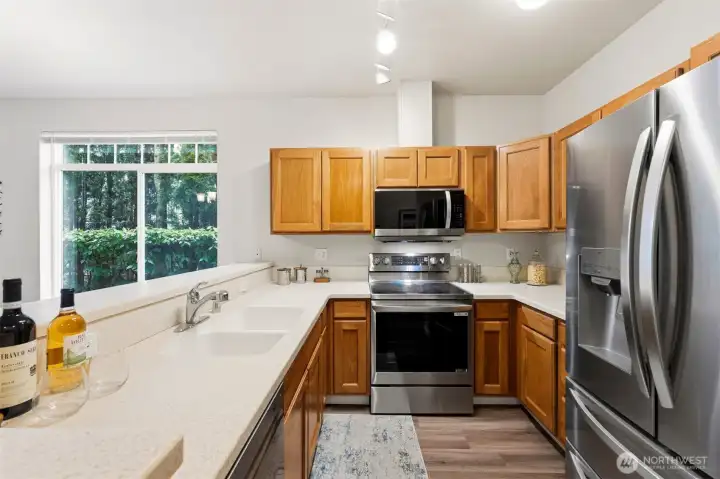 Functional kitchen with efficient layout and generous storage.