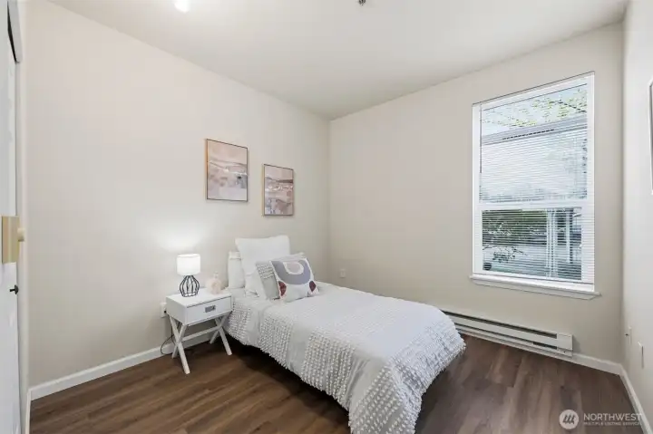 Versatile second bedroom ideal for guests, office, or hobbies.