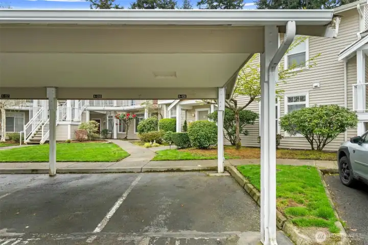 Includes one dedicated parking space plus abundant guest parking nearby.