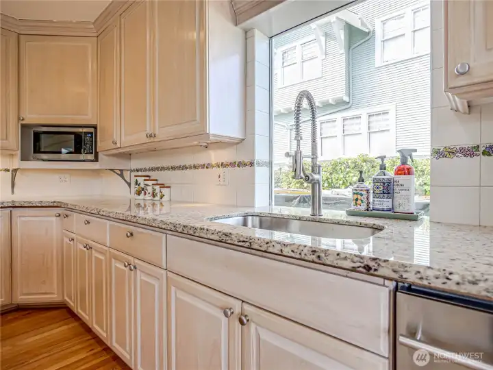 Granite slab counters,