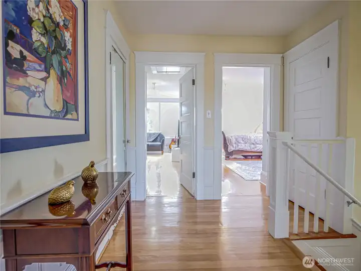 Upper level foyer. Second floor has four bedrooms and a 3/4 bath.