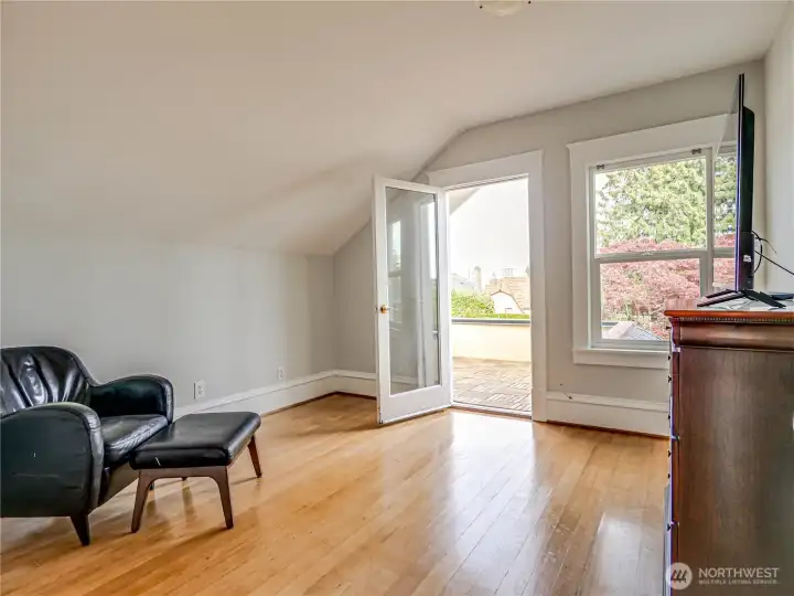 Second bedroom has its own private upper deck.