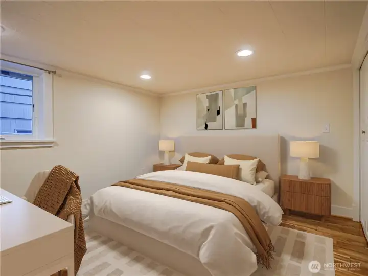 Lower level Bedroom photo virtually staged