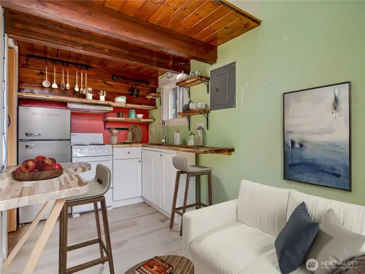 Studio space virtually staged