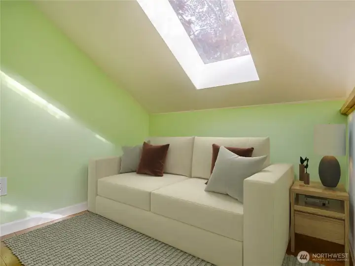 Studio space virtually staged