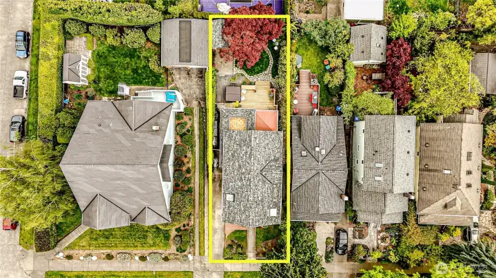 Overhead picture of lot