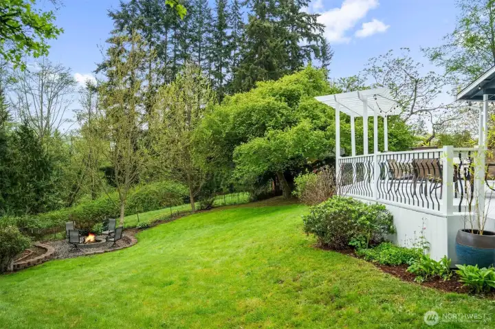 Expansive backyard with room to customize or expand
