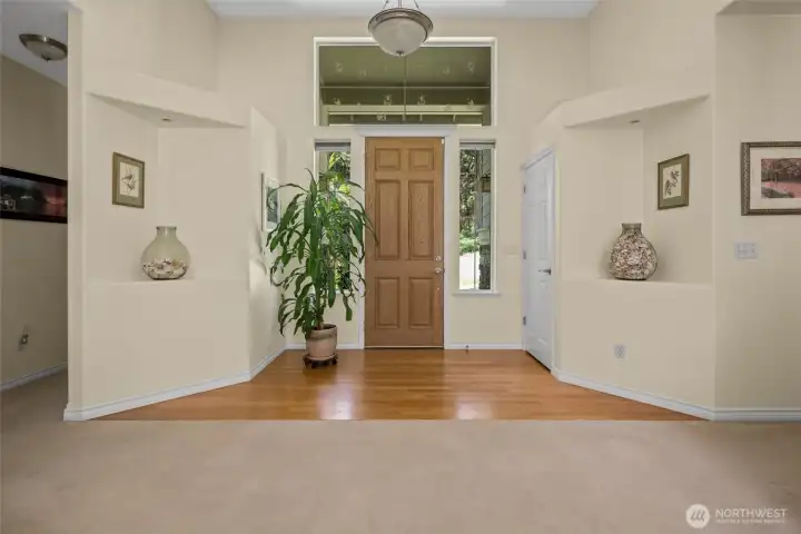 Spacious and light-filled entry way.