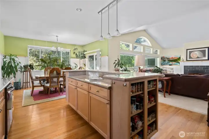 Enjoy cooking while still being part of the action in the living room and dining room.