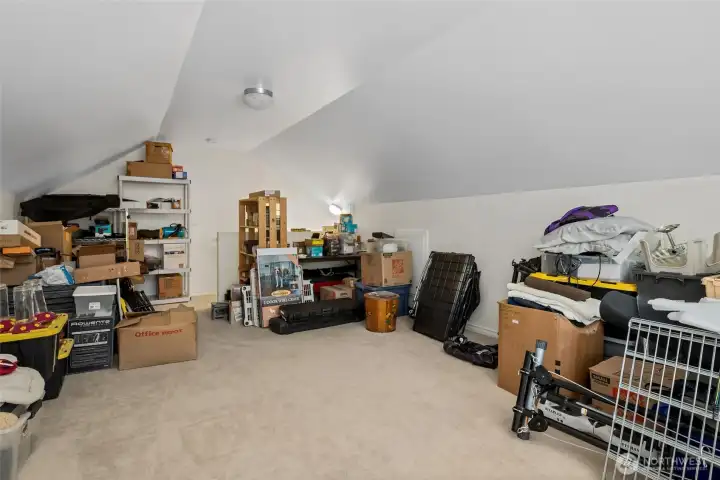 Bonus room above the garage.