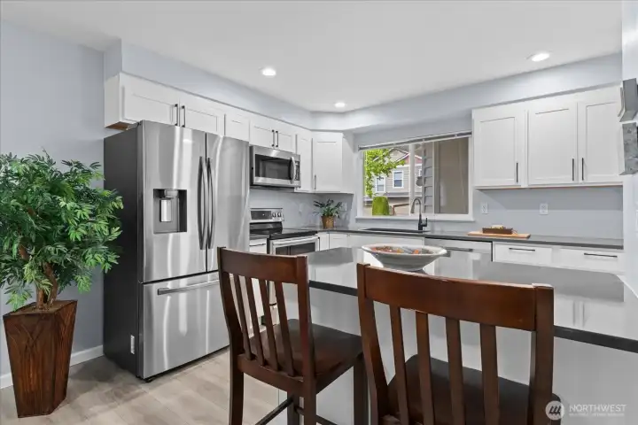 Fully remodeled kitchen featuring a modern, functional design with high-end finishes. Fully remodeled kitchen featuring a modern, functional design with high-end finishes.