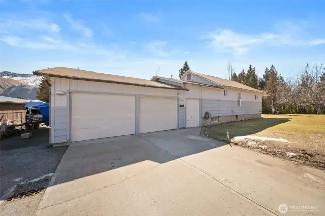 2+ car attached garage with lots of additional parking.