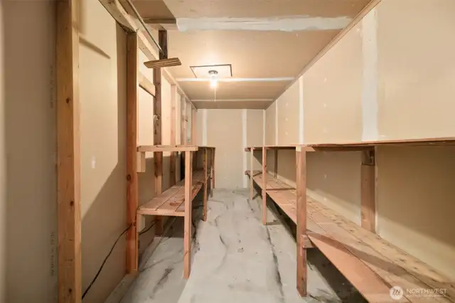 Storage room in basement.