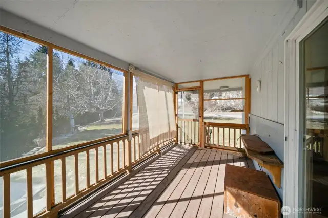 Screened-in porch.