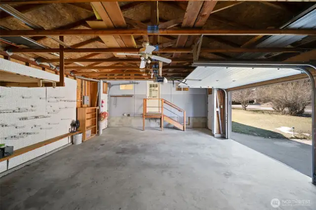 Oversized 2 car attached garage.
