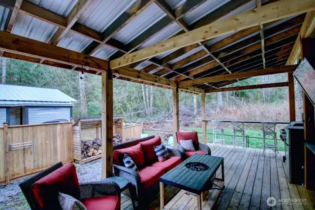 Space on deck for multiple seating areas