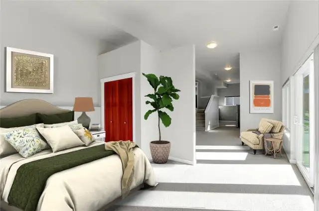 Conceptual picuture of downstairs bedroom
