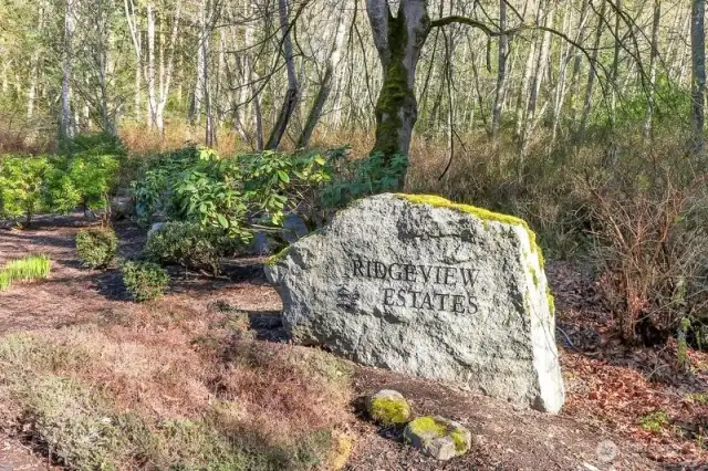 Entrance to Ridgeview Estates