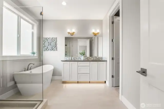 The primary ensuite is made for pampering.