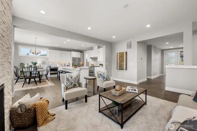 An open, free-flowing open concept that is the desire of so many homeowners.