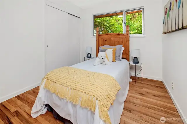 Secondary bedroom is on the main floor.
