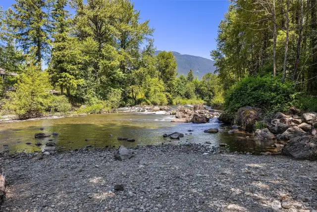 Private neighborhood access to Snoqualmie River - just a short distance from this home.