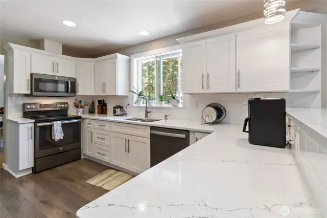 Lots of countertop.