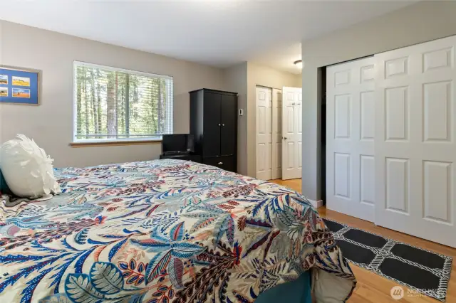 Sliding door for closet.