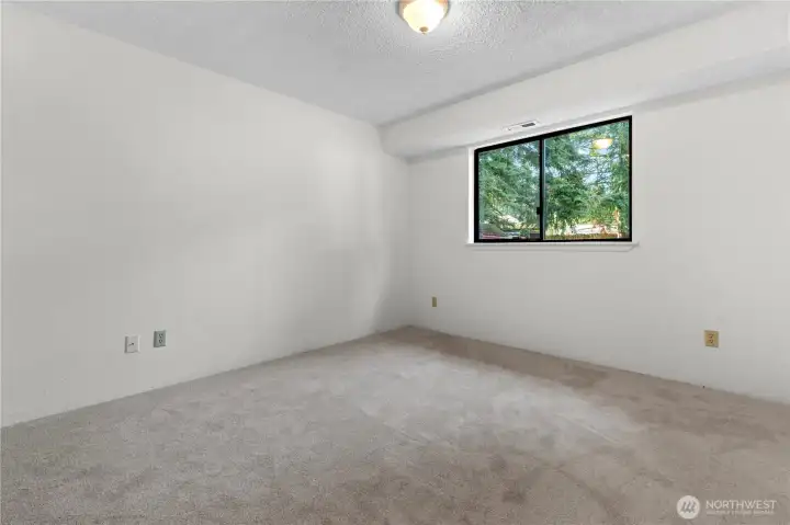 Lower Level Bed 2 with new carpet & paint