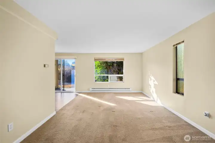 Another angle of the 22' x 11' living room.