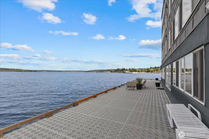 Community dock with Day moorage.  Jump off and head for a swim.