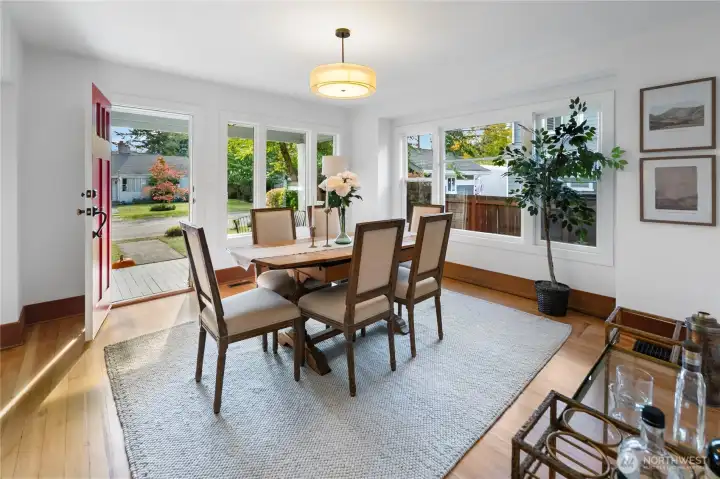 As you’re welcomed in, inevitably one of the first things you’ll notice is just how light and bright this home is. The entire interior was recently repainted as well.