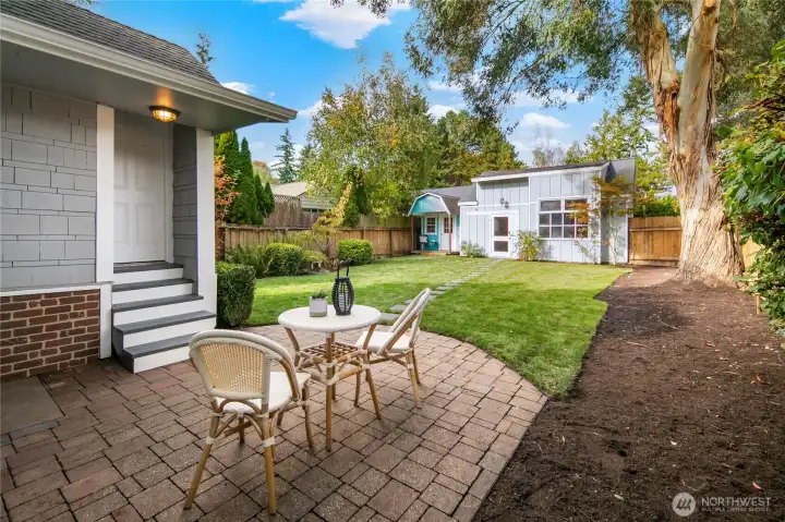 WOW what a yard is right! HUGE 2-car garage and cute "Casita" just to the left of the garage. Seller used it as an office.  Easiest commute ever!