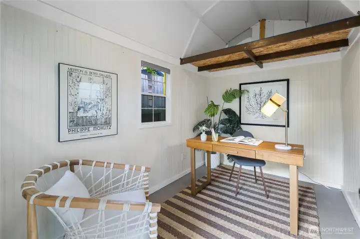 Inside the Casita. Yes, it has electricity.