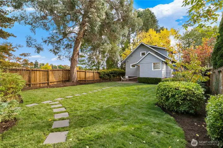 A perfect yard to entertain, relax, embrace your green thumb, let your furry friends run wild ... on it goes.