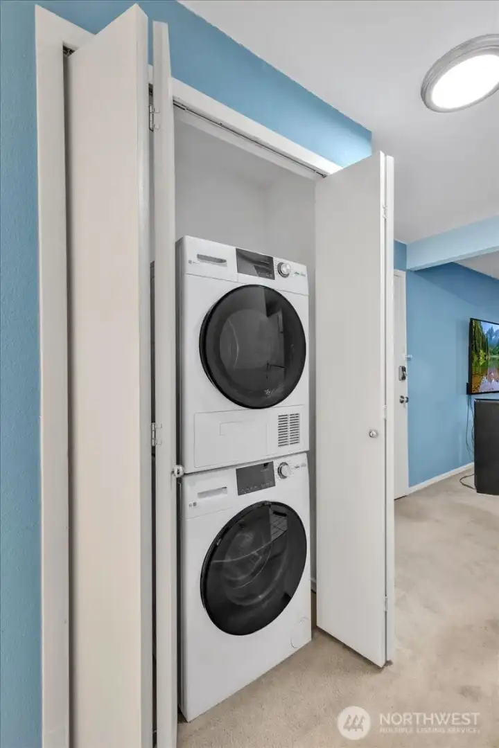 Washer & Dryer in closet