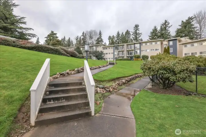 Walkway to the pool area