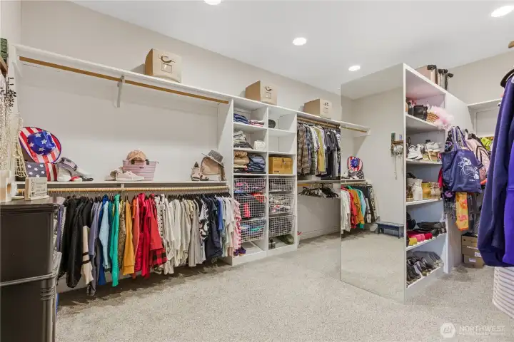 Walk-in Closet with Organizer in Primary