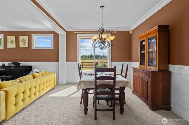 Open to the living room is the dining area, making dinner parties a truly joyful experience!