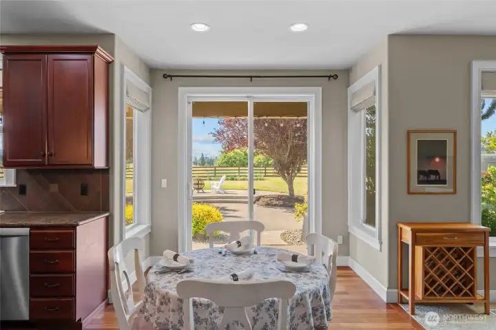 The kitchen opens perfectly to the great room and this area designed for a breakfast table