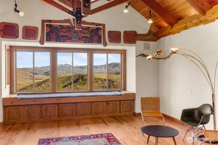 The best seat in the house - take the challenge; can you focus on a book or will your gaze keep drifting outward?