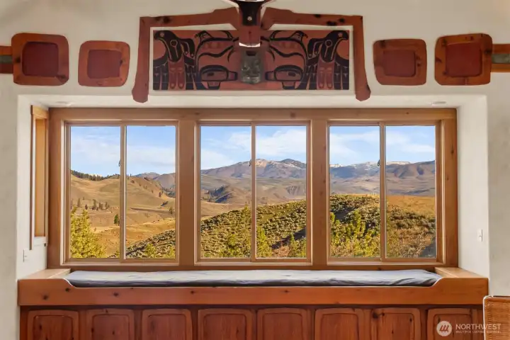 Imagine the changing view from this window through changing seasons and all types of weather....