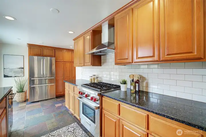 Beautiful cabinets and built in pantry!