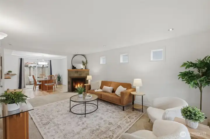 Bright open living room