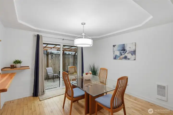 Entrance to the backyard patio off of the dining room