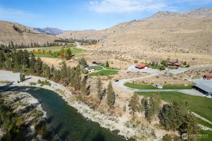 The Methow river flows past your house to feed to mighty Columbia in Pateros.