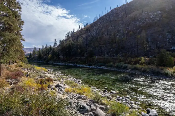 The ultimate place to stay cool all summer long.  In your lawn chair with your feet in the river.  Or walk from your home to your own flyfishing spot.
